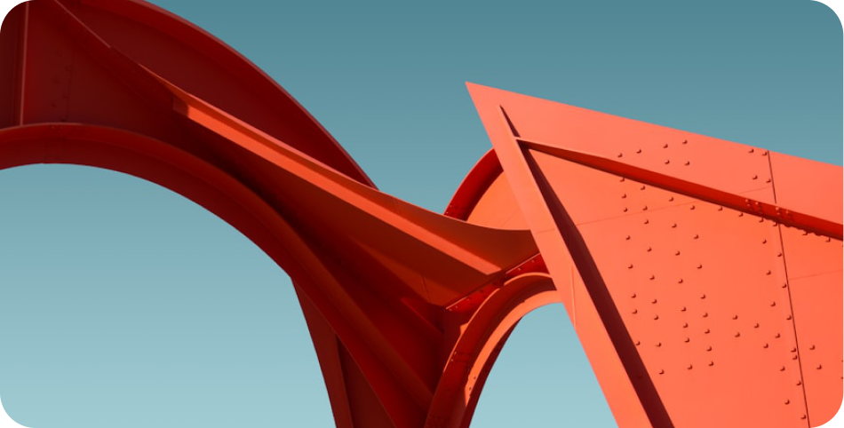 Structure industrielle rouge
